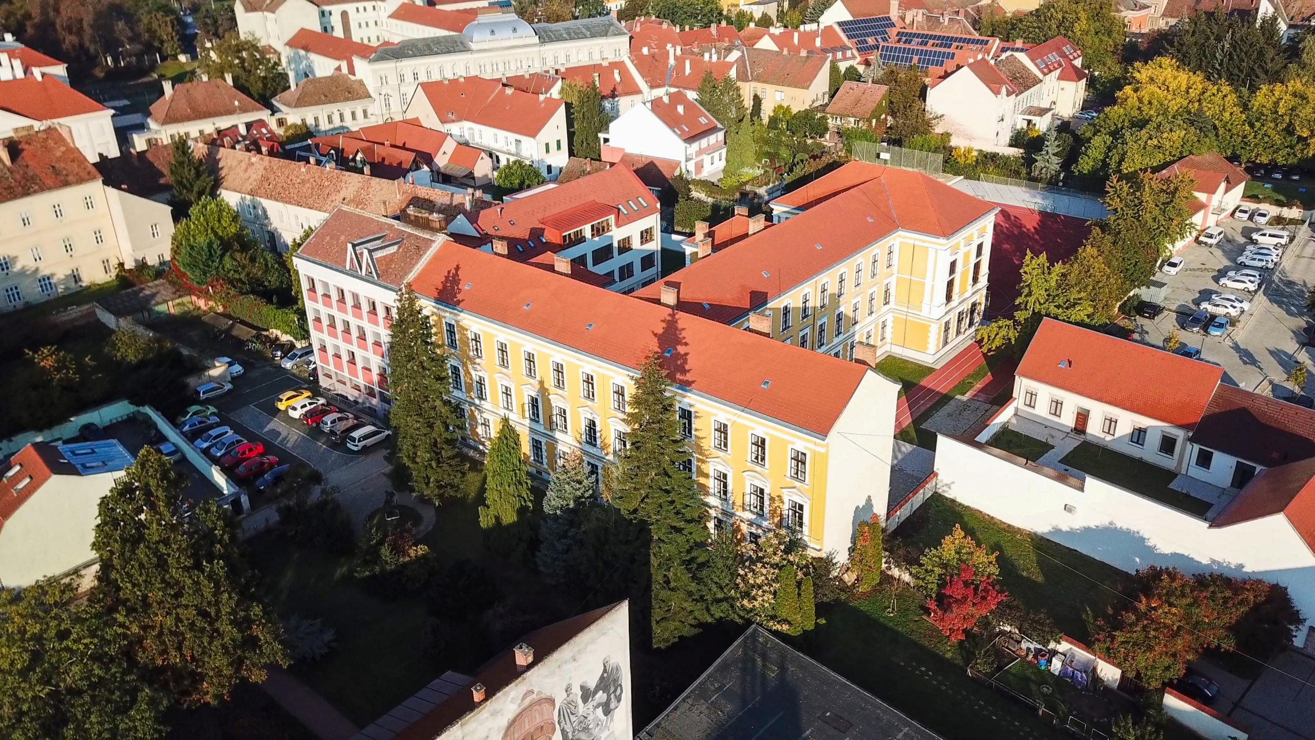 Premontrei Gimnázium légi